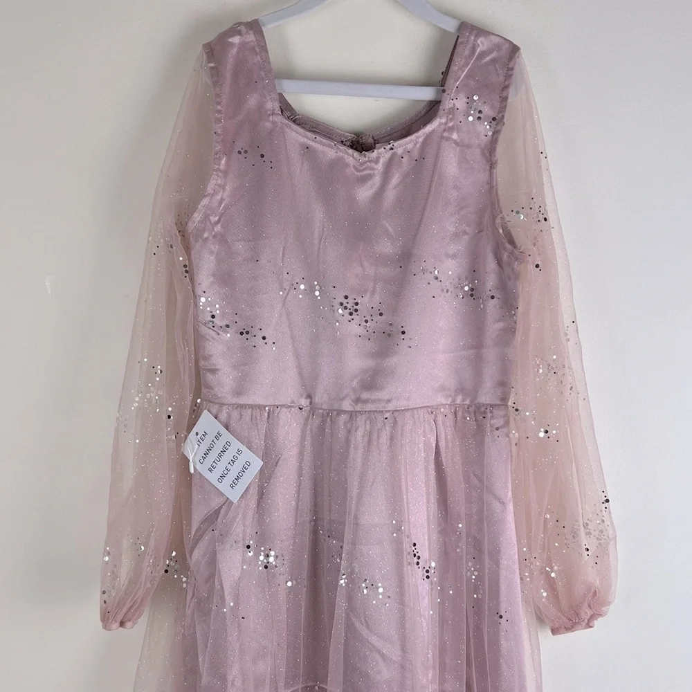 Joyfolie | Cowgirl Princess Cottagecore Fairy Floral Layla Dress Blush | 12